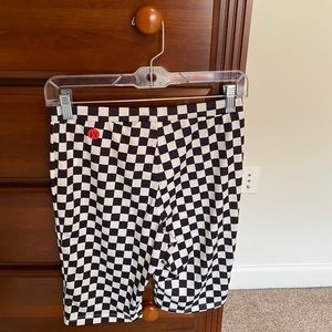 Checkered bike shorts